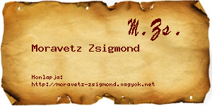 Moravetz Zsigmond névjegykártya